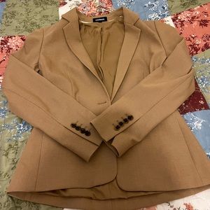 Express Tan Fitted Blazer